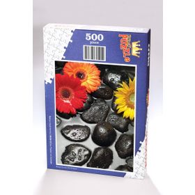 King Of Puzzle Zen Taşları ve Çiçekler 500 Parça Puzzle