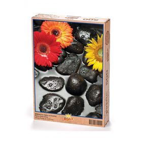 King Of Puzzle Zen Taşları ve Çiçekler 500 Parça Puzzle