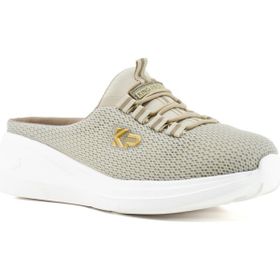 King Paolo D5109 Krakers Sabo Bej Kadın Sandalet