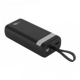 King Power KP-30B 30.000 mAH Entegre Kablolu Siyah Powerbank