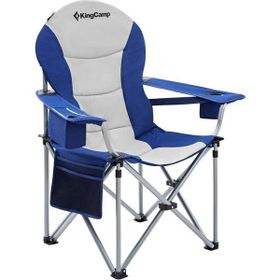 KingCamp 6456 Ecorce Tube Marron Polyester Deluxe Mavi Gri Kamp Sandalye