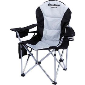 KingCamp 6456 Ecorce Tube Marron Polyester Deluxe Siyah Gri Kamp Sandalyesi