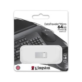 Kingston 64GB DataTraveler Micro DTMC3G2 64GB 200MB/S Metal USB 3.2 Gen 1 USB Flash Bellek