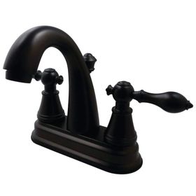 Kingston Brass FSY7615AL İngilizce Klasik Tek Kolu 4 inç Bronz Centerset Lavabo Bataryası