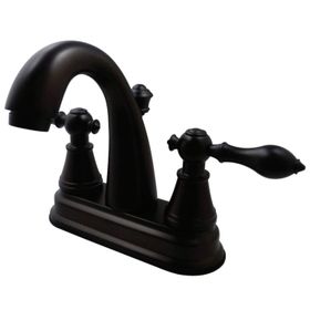 Kingston Brass FSY7615AL İngilizce Klasik Tek Kolu 4 inç Bronz Centerset Lavabo Bataryası
