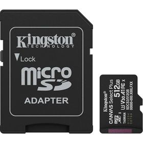 Kingston Canvas Select Plus SDCS3/512GB Class 10 UHS-I U3 A1 V30 512 GB Micro SD Kart
