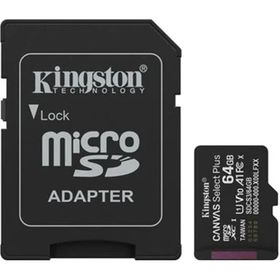 Kingston Canvas Select Plus SDCS3/64GB Class 10 UHS-I U1 A1 V10 64 GB Micro SD Kart
