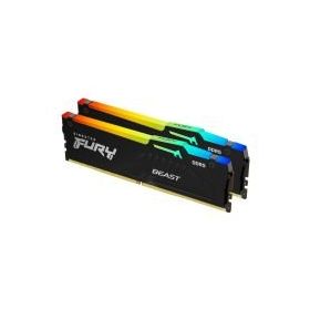 Kingston Fury Beast RGB KF552C40BBAK2/16 16GB (2x8GB) DDR5 5200MHz CL40 Siyah Gaming Ram Bellek