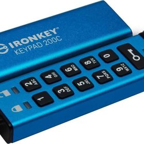 Kingston IKKP200-512GB 512 GB IronKey Keypad 200 FIPS 140-3 LVL 3 Pending Flash Bellek