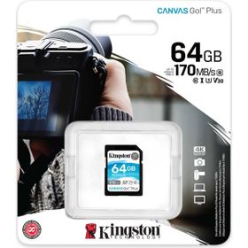 Kingston SDG3-64 GB SDXC Canvas Go Plus 170R C10 UHS-I U3 V30 Hafıza Kartı