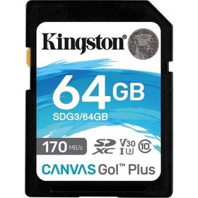 Kingston SDG3-64 GB SDXC Canvas Go Plus 170R C10 UHS-I U3 V30 Hafıza Kartı