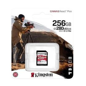 Kingston SDR2V6-256GB Canvas React Plus SDXC UHS-LI 280R-150 W U3 V60 For Full HD 4K SD Hafıza Kartı