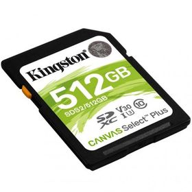 Kingston SDS2 512GB SDXC Canvas Select Plus 100R C10 UHS-I U3 V30 Sd Hafıza Kartı