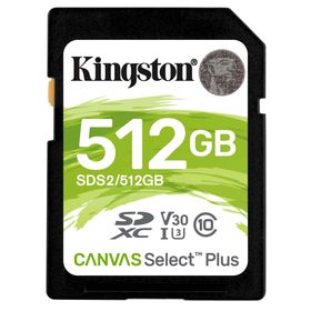 Kingston SDS2 512GB SDXC Canvas Select Plus 100R C10 UHS-I U3 V30 Sd Hafıza Kartı