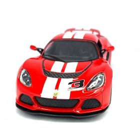 Kinsmart 1:32 Kırımızı-Beyaz 2012 Lotus Exige S Çek Bırak Oyuncak Araba