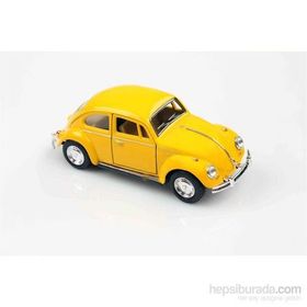 Kinsmart 1967 Volkswagen Beetle Sarı 1:32 Metal Model Araç