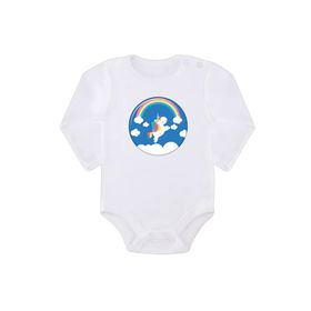 Kio Tasarım K-B-UZB99 Unicorn Baskılı Uzun Kollu Bebek Zıbını