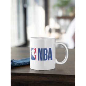 Kio Tasarım Nba Abd Basketbol Ligi Logo Baskılı Beyaz Kupa