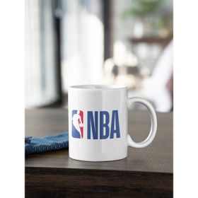 Kio Tasarım Nba Abd Basketbol Ligi Logo Baskılı Beyaz Kupa