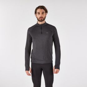 Kiprun Run 100 Siyah Uzun Kollu Koşu Erkek T-Shirt