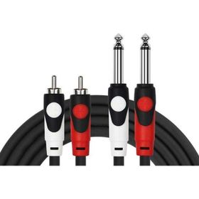 Kirlin 3mt Patch 2x1/4 Mono 2xRCA Kablo