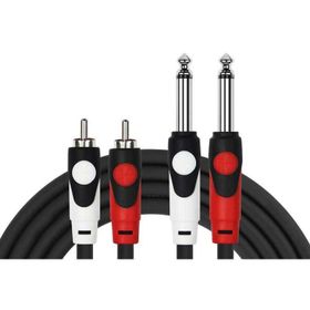 Kirlin 3mt Patch 2x1/4 Mono 2xRCA Kablo