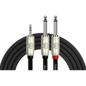 Kirlin 3mt. Y 3,5 mm TRS Plus 2x1/4 Mono Kablo