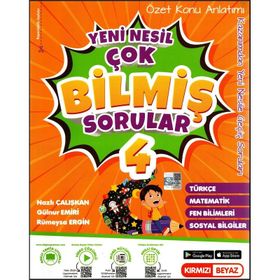 Kırmızı Beyaz 4. Sınıf Yeni Nesil Konu Özetli Çok Bilmiş Sorular Soru Bankası