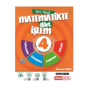 Kırmızı Beyaz 4. Sınıf Yeni Nesil Matematikte Dört İşlem Soru Bankası