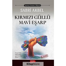 KIRMIZI GÜLLÜ MAVI EŞARP - SABRI AKBEL