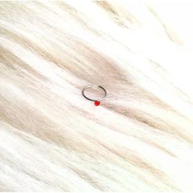 Kırmızı Taşlı Burun Piercing