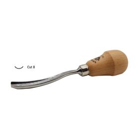 Kirschen 10 mm Bükülmüş Oluklu Ağız Avuç İçi Oyma Iskarpela