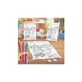 Kış Mevsimi Çam Ağaçı Boyama Puzzle Tablo