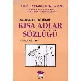 KISA ADLAR SÖZLÜĞÜ - CENAP GÜRAY
