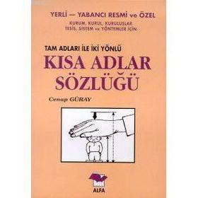 KISA ADLAR SÖZLÜĞÜ - CENAP GÜRAY