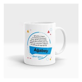 Kişiye Özel Ağabey Tasarımlı Kupa Bardak