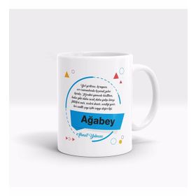 Kişiye Özel Ağabey Tasarımlı Kupa Bardak