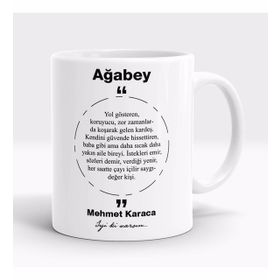 Kişiye Özel Ağabey Tasarımlı Kupa Bardak