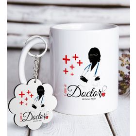 Kişiye Özel Anahtarlık ve Mesleki Doktor Beyaz Kupa
