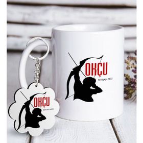 Kişiye Özel Anahtarlık ve Mesleki Okçu Beyaz Kupa