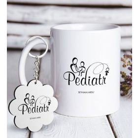 Kişiye Özel Anahtarlık ve Mesleki Pediatr Beyaz Kupa