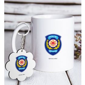 Kişiye Özel Anahtarlık ve Mesleki Polis Çevik Kuvvet Beyaz Kupa