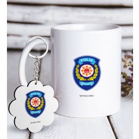 Kişiye Özel Anahtarlık ve Mesleki Polis Çevik Kuvvet Beyaz Kupa