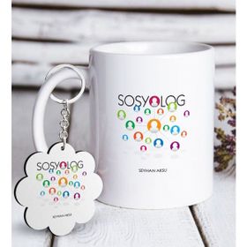 Kişiye Özel Anahtarlık ve Mesleki Sosyolog Beyaz Kupa