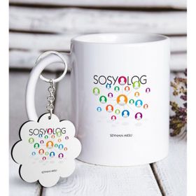 Kişiye Özel Anahtarlık ve Mesleki Sosyolog Beyaz Kupa