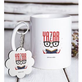 Kişiye Özel Anahtarlık ve Mesleki Yazar Beyaz Kupa