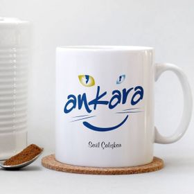 Kişiye Özel Ankara-001 Beyaz Kupa Bardak