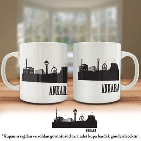 Kişiye Özel Ankara-001 Beyaz Kupa Bardak