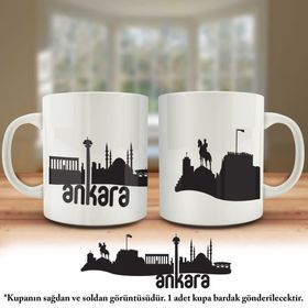 Kişiye Özel Ankara-001 Beyaz Kupa Bardak