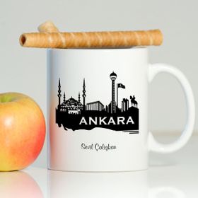 Kişiye Özel Ankara-002 Beyaz Kupa Bardak